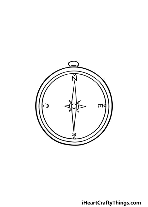 Compass Drawing How To Draw A Compass Step By Step Vlrengbr