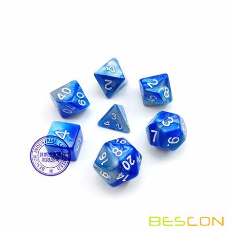 Bescon Mini Gemini Two Tone Polyhedral Rpg Dice Se Grandado