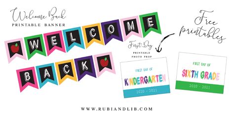 Free Printables Welcome Back Banner Rubi And Lib Design Studio