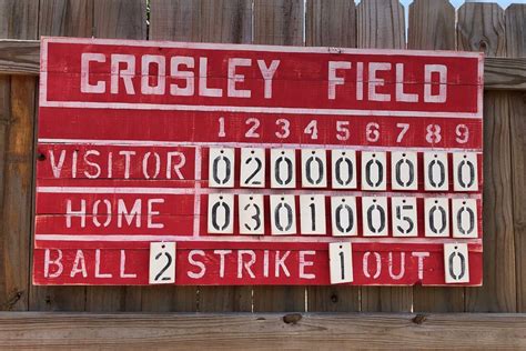 Custom Rustic Baseball Vintage Sports Scoreboard Etsy