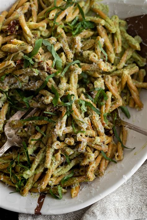 Broccoli Pesto Pasta with Chickpea Casarecce | Naturally.
