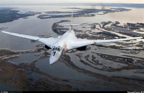 Russian Air Force Tu 160 Blackjack Bomber In Front Of A Gorgeous