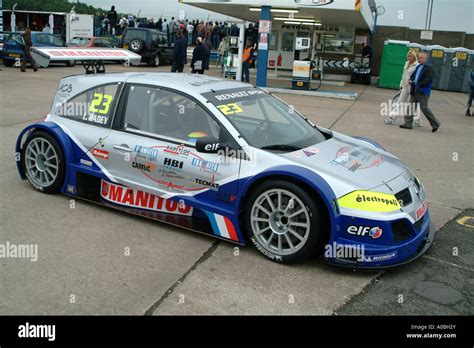 Renault Megane Racing Car At A Race Track In The Uk Stock Photo