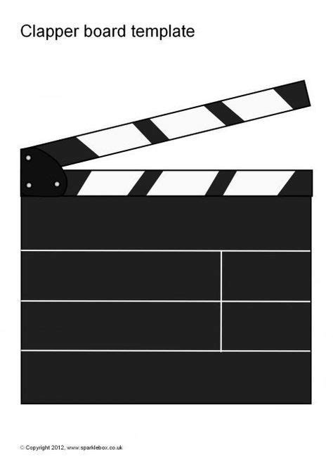 Editable Clapper Board Templates Sb7427 Sparklebox Movie Themed