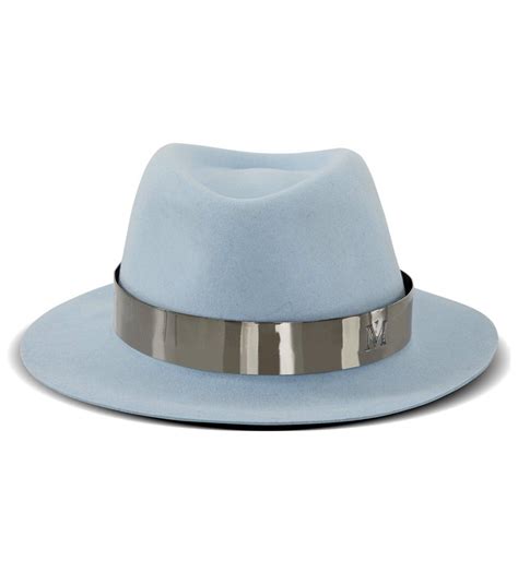 Maison Michel Baby Blue Andre Metal Brim Felt Hat Felt Hat Hats