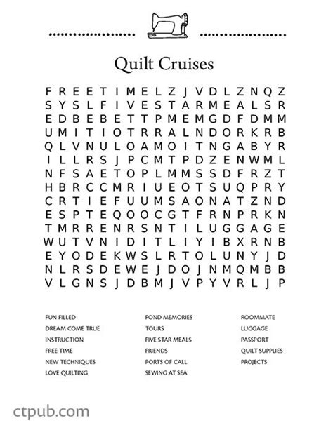 Happy Quilter Word Search Volume 1 Words Quilt And