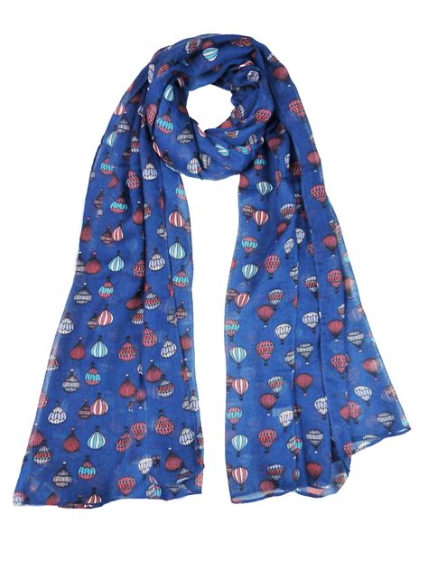 Hot Air Balloon Patterned Scarf Etsy