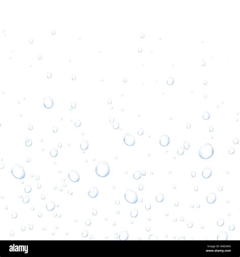 Water Fizzing Bubbles Texture On White Background Foam Effect Vector