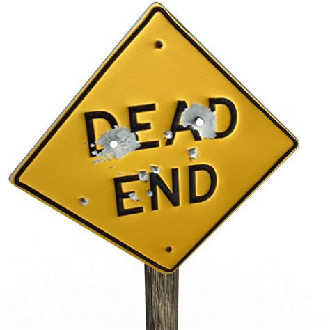 3d Dead End Sign Turbosquid 1241670