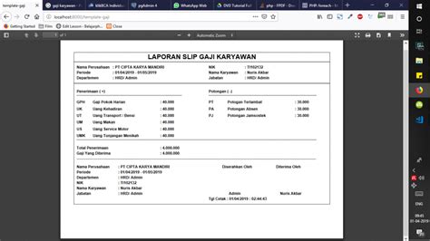 aplikasi payroll slip gaji - Malas Ngoding