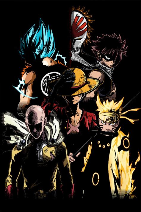 See more of luffy, goku & naruto on facebook. Crossover Ichigo/Naruto/Goku/Luffy/Natsu/Saitama Image - ID: 175053 - Image Abyss