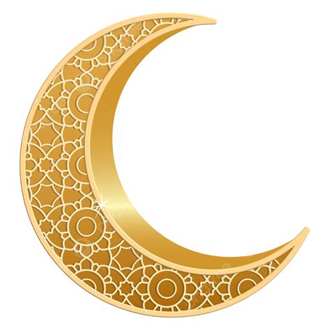 Gambar Bulan Sabit Islam Emas Dengan Tanglung Dan Mas