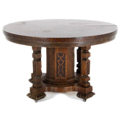 The cheapest offer starts at £50. Single Pedestal Round Oak Dining Table at 1stdibs