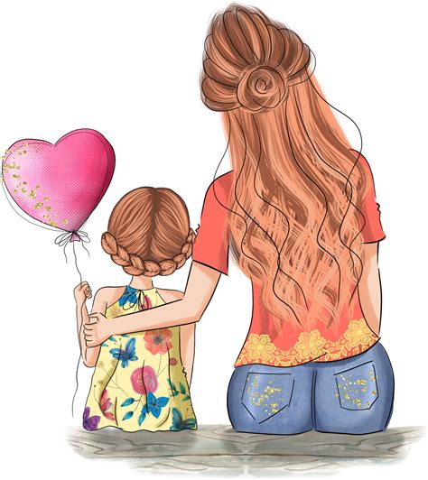 Pin By Ксения Колоусова On Png Mom Art Mother Daughter Art Mother And Daughter Drawing