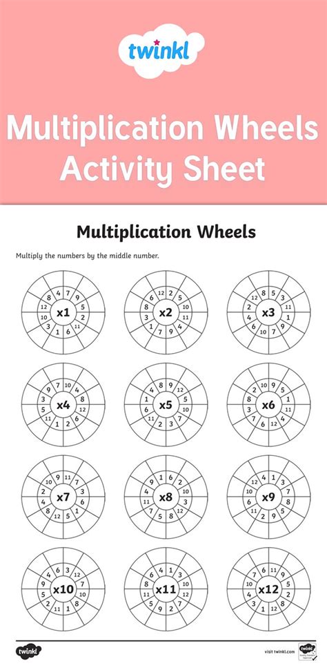 Printable Multiplication Wheels Printable Multiplication Flash Cards