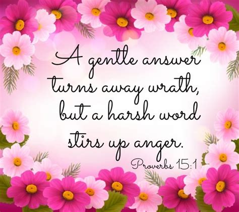 A Gentle Answer Turns Away Wrath But A Harsh Word Stirs Up Anger