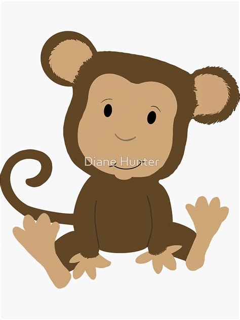 Cheeky Monkey Sticker For Sale By Nasusenaid Redbubble
