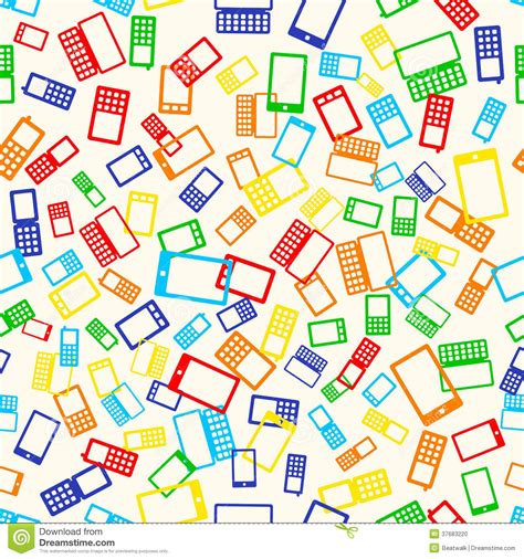 Seamless Pattern Phone Stock Vector Illustration Of Call 37683220