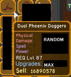 Beli Item Dual Phoenix Daggers Dungeon Quest Roblox Terlengkap Dan