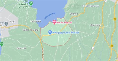 Map Of Alitagtag Batangas Batangas History Culture And Folklore