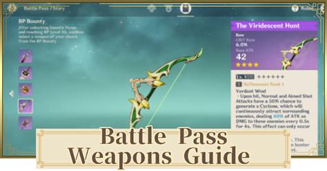 Genshin Impact Best Battle Pass Weapon Which Bp Weapon Should You