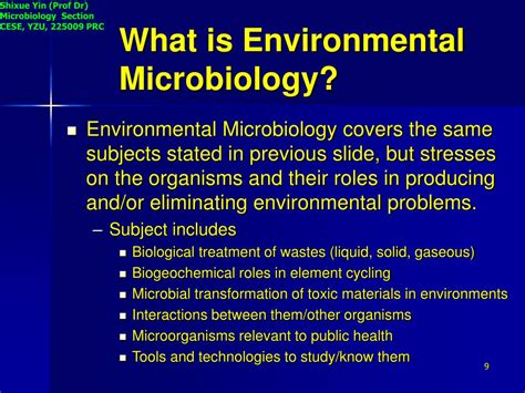 Ppt Environmental Microbiology Powerpoint Presentation Free Download