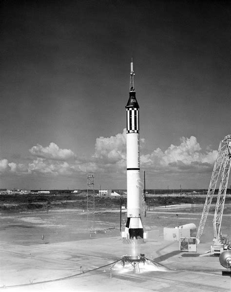 Freedom 7 Liftoff First Human Spaceflight Nasa 1961 Space Flight
