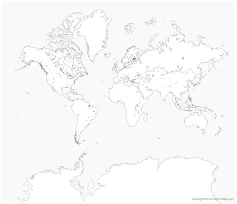 Large Blank World Map Printable