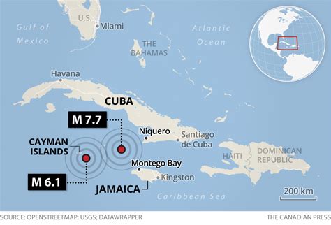 Mag 77 Quake Hits Between Cuba And Jamaica But No Injuries Winnipeg