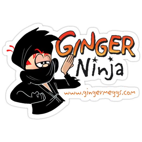 Ginger Ninja Stickers By Gingermeggs Redbubble