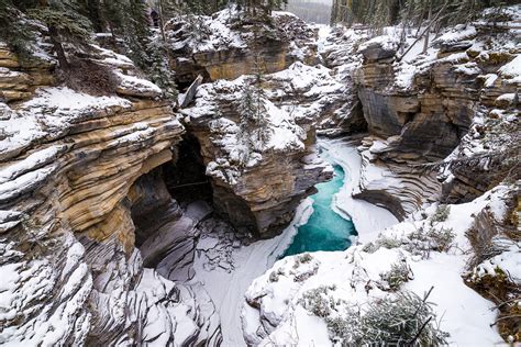 Athabasca Falls Ab Ca In The Winter Was Such A Delight To See 2048 X