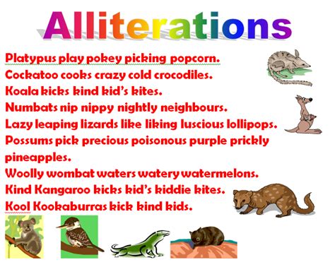 Imagine how fun the class will be for your kids when. Alliteration Examples For Kids 2016World of Examples ...