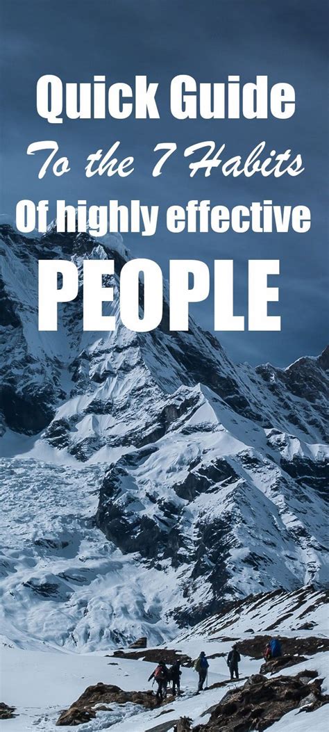 Quick Guide To The 7 Habits Highly Effective People 7 Habits Highly