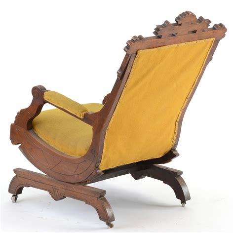 Antique Victorian Eastlake Walnut Platform Rocker Chair Ebth