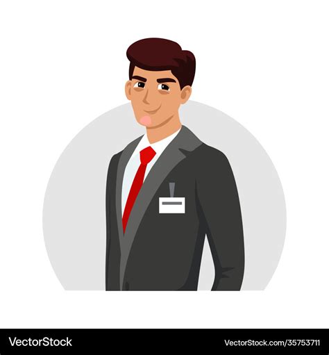 Man Manager Administrator Consultant Avatar Vector Image