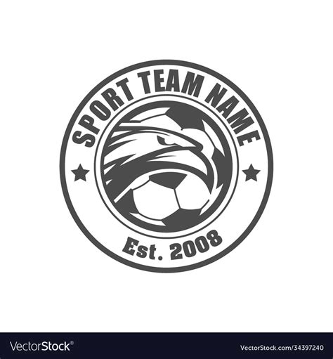 Team Eagle Soccer Club Logo Design Template Vector Image