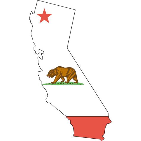 California Map Outline Vector At Collection Of