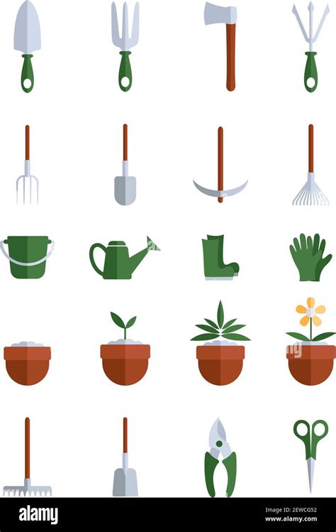 Gardening Tools Illustration Vector On White Background Stock Vector Image Art Alamy