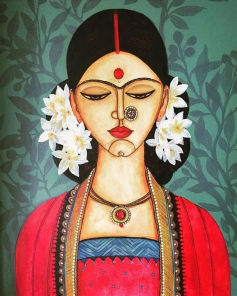 Indian Painting Woman Indian Paintings Indian Art Paintings Indian Artist