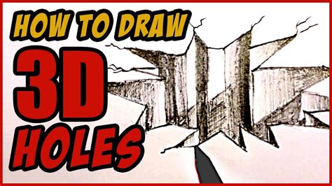 3d Hole In The Ground Drawing Art Tutorials Origami Doodling