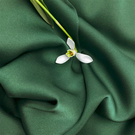Hunter Green Silk Satin Fabric By The Meter Lingerie And Etsy