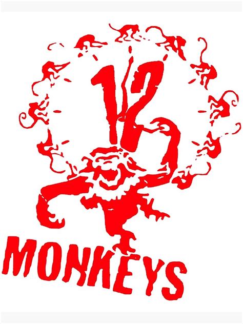 The current status of the logo is active, which means the logo is currently in use. "12 Monkeys - Clock Logo" Art Print by SrDomingo | Redbubble