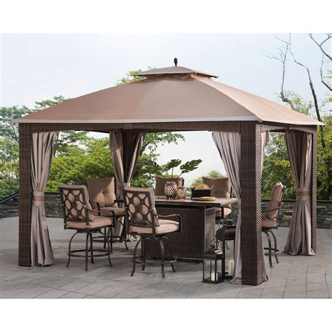 Sunjoy Replacement Canopy For Augusta Wicker Gazebo 10x12 Ft Deluxe