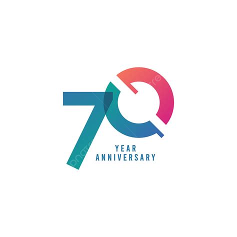 70 Años De Aniversario Vector Template Design Illustration Png