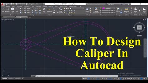 How To Design Caliper In Autocad Youtube