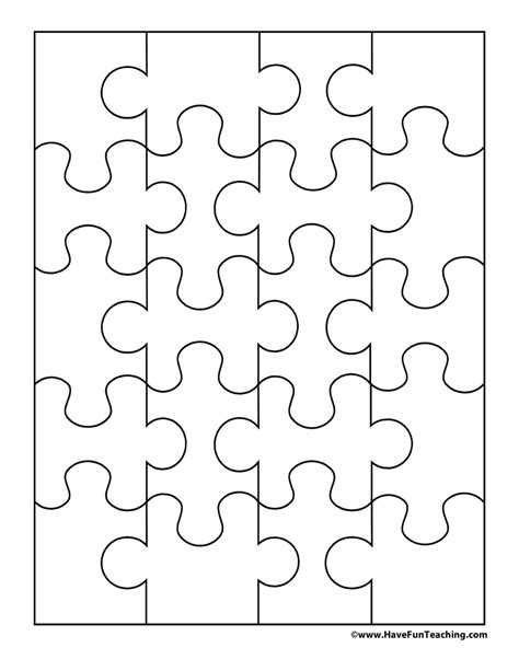 20 Piece Puzzle Template Printable Free Printable Templates