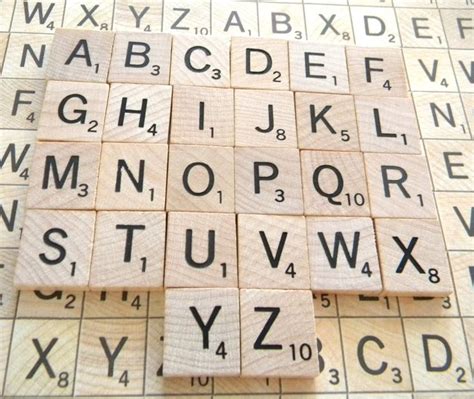 Sale Alphabet Scrabble Tiles Set 26 Tiles Etsy In 2021 Scrabble