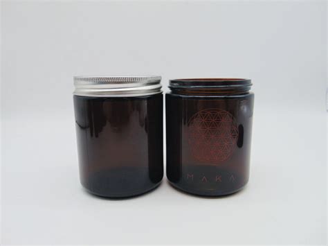 Custom Empty Wide Mouth Round8oz 250ml Amber Glass Candle Jar With Lid Buy 250ml Glass Jar