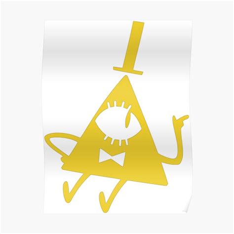 Flat Color Bill Cipher Poster For Sale By Skullnuku Redbubble