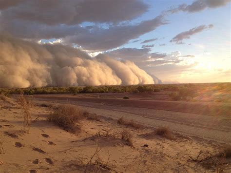 Dust Storm Out West Queensland Australia Western Australia Australia